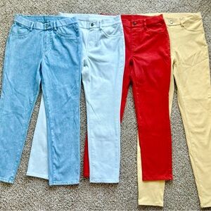 Uniqlo Jeggings Ultra Stretch Color Denim Cropped Leggings bundle of 4 pair